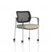 Brunswick Deluxe With Arms Chrome Frame With Castors Mesh Back Bespoke Colour Seat Quest Salt KCUP2581