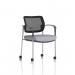 Brunswick Deluxe With Arms Chrome Frame With Castors Mesh Back Bespoke Colour Seat Quest Shell KCUP2582