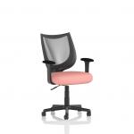 Camden Black Mesh Chair Bespoke Colour Seat Quest Shrimp KCUP2595