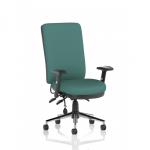 Chiro High Back With Height Adjustable Arms Bespoke Colour Back And Seat Quest Kelp KCUP2626