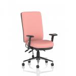 Chiro High Back With Height Adjustable Arms Bespoke Colour Back And Seat Quest Shrimp KCUP2631