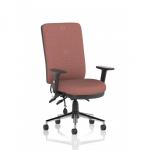 Chiro High Back With Height Adjustable And Folding Arms Bespoke Colour Back And Seat Rivet Forge KCUP2645