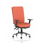Chiro High Back With Height Adjustable And Folding Arms Bespoke Colour Back And Seat Quest Crab KCUP2649