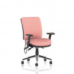 Chiro Medium Back With Height Adjustable Arms Bespoke Colour Back and Seat Quest Shrimp KCUP2703