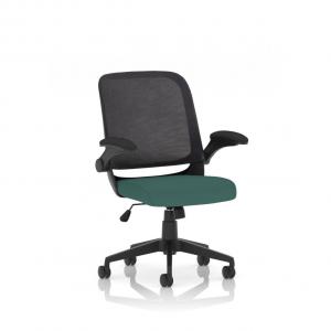 Crew Task Operator Mesh Chair With Folding Arms Bespoke Colour Seat