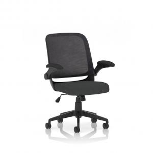 Crew Task Operator Mesh Chair With Folding Arms Bespoke Colour Seat