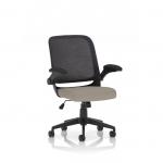 Crew Task Operator Mesh Chair With Folding Arms Bespoke Colour Seat Quest Salt KCUP2821