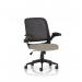 Crew Task Operator Mesh Chair With Folding Arms Bespoke Colour Seat Quest Salt KCUP2821
