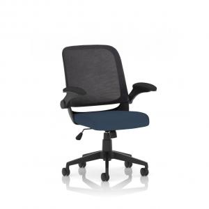 Crew Task Operator Mesh Chair With Folding Arms Bespoke Colour Seat