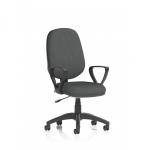 Eclipse Plus I Lever Task Operator Chair With Loop Arms Bespoke Colour Back And Seat Quest Mussel KCUP2880