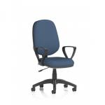 Eclipse Plus I Lever Task Operator Chair With Loop Arms Bespoke Colour Back And Seat Quest Whelk KCUP2884