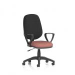 Eclipse Plus I Lever Task Operator Chair With Loop Arms Bespoke Colour Seat Rivet Forge KCUP2885