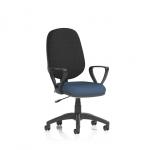 Eclipse Plus I Lever Task Operator Chair With Loop Arms Bespoke Colour Seat Quest Whelk KCUP2896