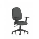 Eclipse Plus I Lever Task Operator Chair With Height Adjustable Arms Bespoke Colour Back And Seat Quest Mussel KCUP2904