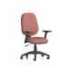 Eclipse Plus I Lever Task Operator Chair With Height Adjustable And Folding Arms Bespoke Colour Back And Seat Rivet Forge KCUP2921