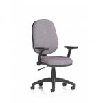 Eclipse Plus I Lever Task Operator Chair With Height Adjustable And Folding Arms Bespoke Colour Back And Seat Rivet Fuse KCUP2922