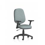 Eclipse Plus I Lever Task Operator Chair With Height Adjustable And Folding Arms Bespoke Colour Back And Seat Rivet Tensile KCUP2924