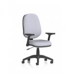 Eclipse Plus I Lever Task Operator Chair With Height Adjustable And Folding Arms Bespoke Colour Back And Seat Quest Shell KCUP2930