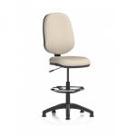 Eclipse Plus I Lever Task Operator Chair With High Rise Draughtsman Kit Bespoke Colour Back And Seat Quest Salt KCUP2953