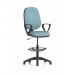 Eclipse Plus I Lever Task Operator Chair With High Rise Draughtsman Kit With Loop Arms Bespoke Colour Back And Seat Rivet Quench KCUP2971