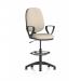 Eclipse Plus I Lever Task Operator Chair With High Rise Draughtsman Kit With Loop Arms Bespoke Colour Back And Seat Quest Salt KCUP2977
