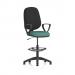 Eclipse Plus I Lever Task Operator Chair With High Rise Draughtsman Kit With Loop Arms Bespoke Colour Seat Quest Kelp KCUP2986