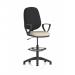 Eclipse Plus I Lever Task Operator Chair With High Rise Draughtsman Kit With Loop Arms Bespoke Colour Seat Quest Salt KCUP2989