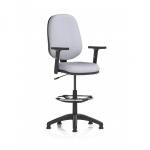 Eclipse Plus I Lever Task Operator Chair With High Rise Draughtsman Kit With Height Adjustable Arms Bespoke Colour Back And Seat Quest Shell KCUP3002