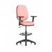 Eclipse Plus I Lever Task Operator Chair With High Rise Draughtsman Kit With Height Adjustable Arms Bespoke Colour Back And Seat Quest Shrimp KCUP3003
