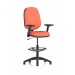 Eclipse Plus I Lever Task Operator Chair High Rise Draughtsman Kit With Height Adjustable And Folding Arms Bespoke Colour Back And Seat Quest Crab KCUP3021