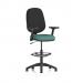 Eclipse Plus I Lever Task Operator Chair With High Rise Draughtsman Kit With Height Adjustable And Folding Arms Bespoke Colour Seat Quest Kelp KCUP3034