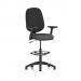 Eclipse Plus I Lever Task Operator Chair With High Rise Draughtsman Kit With Height Adjustable And Folding Arms Bespoke Colour Seat Quest Mussel KCUP3036