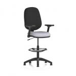Eclipse Plus I Lever Task Operator Chair With High Rise Draughtsman Kit With Height Adjustable And Folding Arms Bespoke Colour Seat Quest Shell KCUP3038