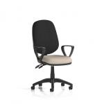 Eclipse Plus II Lever Task Operator Chair With Loop Arms Bespoke Colour Seat Quest Salt KCUP3085