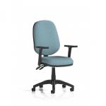 Eclipse Plus II Lever Task Operator Chair With Height Adjustable Arms Bespoke Colour Back And Seat Rivet Quench KCUP3091
