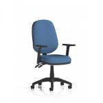 Eclipse Plus II Lever Task Operator Chair With Height Adjustable Arms Bespoke Colour Back And Seat Quest Limpet KCUP3095
