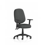 Eclipse Plus II Lever Task Operator Chair With Height Adjustable Arms Bespoke Colour Back And Seat Quest Mussel KCUP3096
