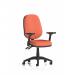 Eclipse Plus II Lever Task Operator Chair With Height Adjustable And Folding Arms Bespoke Colour Back And Seat Quest Crab KCUP3117