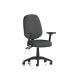 Eclipse Plus II Lever Task Operator Chair With Height Adjustable And Folding Arms Bespoke Colour Back And Seat Quest Mussel KCUP3120
