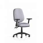 Eclipse Plus II Lever Task Operator Chair With Height Adjustable And Folding Arms Bespoke Colour Back And Seat Quest Shell KCUP3122