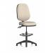 Eclipse Plus II Lever Task Operator Chair With High Rise Draughtsman Kit Bespoke Colour Back And Seat Quest Salt KCUP3145