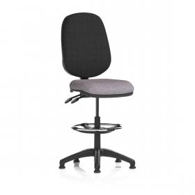 Eclipse Plus II Lever Task Operator Chair With High Rise Draughtsman Kit Bespoke Colour Seat Rivet Fuse KCUP3150