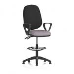 Eclipse Plus II Lever Task Operator Chair With High Rise Draughtsman Kit With Loop Arms Bespoke Colour Seat Rivet Fuse KCUP3174