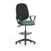 Eclipse Plus II Lever Task Operator Chair With High Rise Draughtsman Kit With Loop Arms Bespoke Colour Seat Quest Kelp KCUP3178