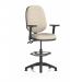 Eclipse Plus II Lever Task Operator Chair With High Rise Draughtsman Kit With Height Adjustable Arms Bespoke Colour Back And Seat Quest Salt KCUP3193