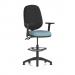 Eclipse Plus II Lever Task Operator Chair With High Rise Draughtsman Kit With Height Adjustable Arms Bespoke Colour Seat Rivet Quench KCUP3199