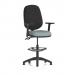 Eclipse Plus II Lever Task Operator Chair With High Rise Draughtsman Kit With Height Adjustable Arms Bespoke Colour Seat Rivet Tensile KCUP3200
