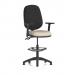 Eclipse Plus II Lever Task Operator Chair With High Rise Draughtsman Kit With Height Adjustable Arms Bespoke Colour Seat Quest Salt KCUP3205