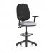 Eclipse Plus II Lever Task Operator Chair With High Rise Draughtsman Kit With Height Adjustable Arms Bespoke Colour Seat Quest Shell KCUP3206