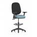 Eclipse Plus II Lever Task Operator Chair With High Rise Draughtsman Kit With Height Adjustable And Folding Arms Bespoke Colour Seat Rivet Quench KCUP3223